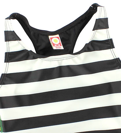 Katvig Classics Badeanzug - UV60 - Schwarz/Weiß gestreift