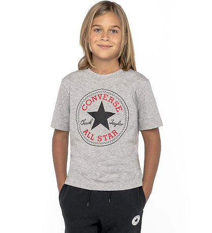 Converse T-shirt - Grey Melange w. Logo