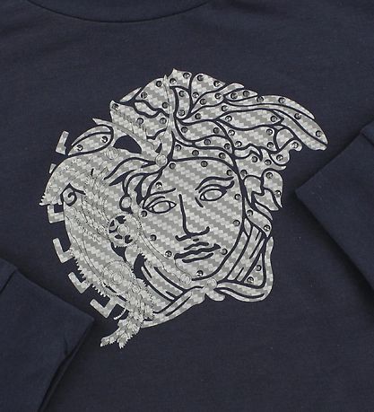 Young Versace Sweatshirt - Dusty Blue w. Silver Logo