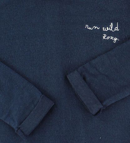 Roxy Blouse - Navy w. Text/Buttons