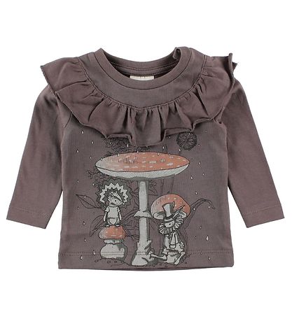 En Fant Pullover - Mattes Lila m. Giftpilze