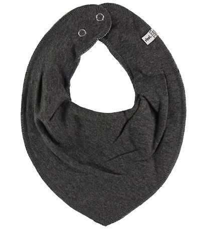 Pippi Teething Bib - Pointy - Charcoal Melange