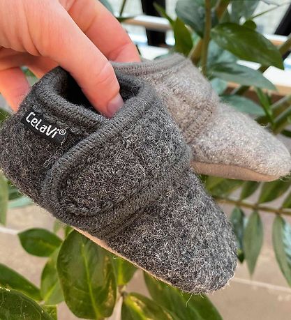 CeLaVi Slippers - Wool - Light Grey Melange