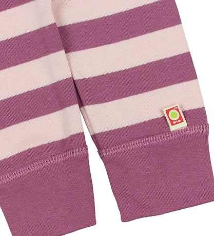 Katvig Classics Leggings - Ljós bleikur/Fjólublátt með röndum