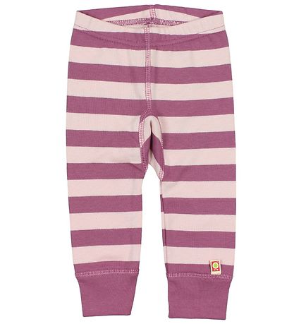 Katvig Classics Leggings - Ljós bleikur/Fjólublátt með röndum