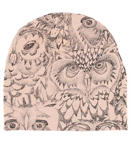 Soft Gallery Húfa - Beanie - Bleikt M. Uglur
