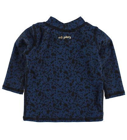 Soft Gallery Swim Top L/S - UV50+ - Astin - Navy w. Dots