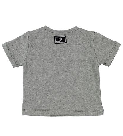Young Versace T-Shirt - Graumeliert m. Rot/Blau