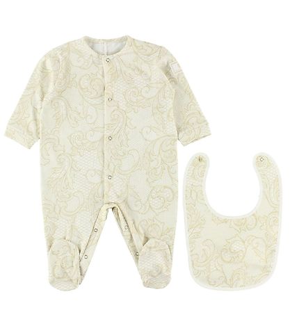 Young Versace Gift Box - Jumpsuit/Bib - Beige w. Print