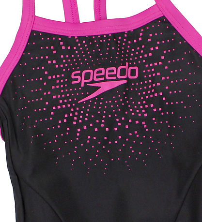 Speedo Sundföt - UV50+ - Svart M. Bleikt