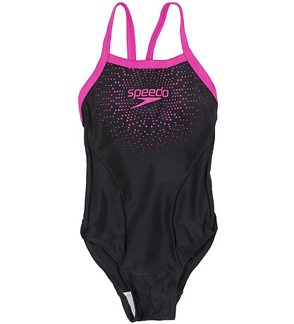 Speedo Sundföt - UV50+ - Svart M. Bleikt