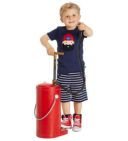 Freds World T-shirt - Navy w. Fireman