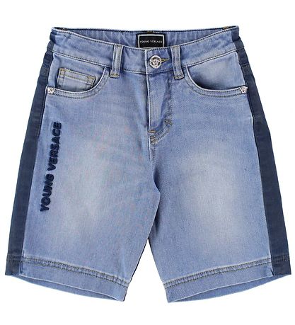 Young Versace Stuttbuxur - Gallaefni - Blár/Dökkblátt