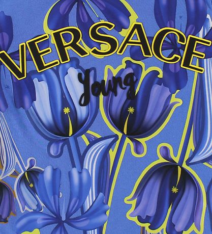 Young Versace T-shirt - Blue w. Flowers
