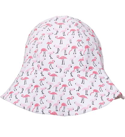 Petit Crabe Badekappe - Frey - UV50+ - Weiß m. Flamingo
