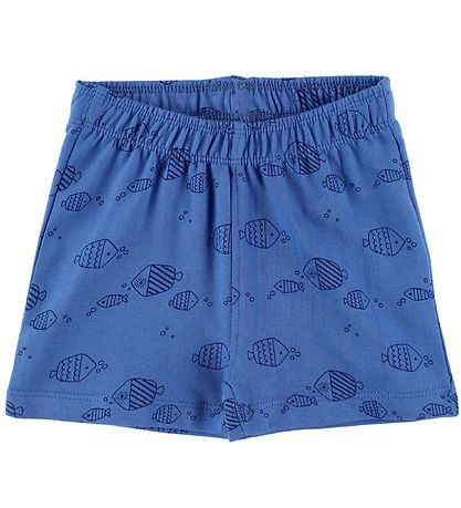 Color Kids Shorts Set - Naung - Groen/Blauw m. Vis