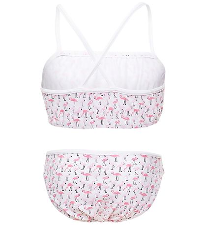 Petit Crabe Bikini - Louise - UV50+ - White w. Flamingo
