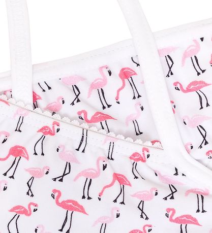 Petit Crabe Bikini - Louise - UV50+ - White w. Flamingo