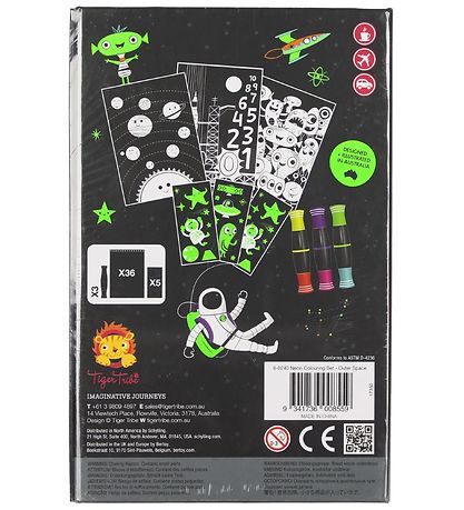 Tiger Tribe Colouring Set - Neon - Outer Space