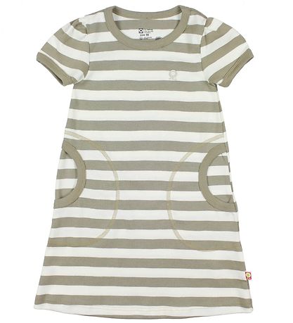 Katvig Kleid - Sand/Elfenbein gestreift