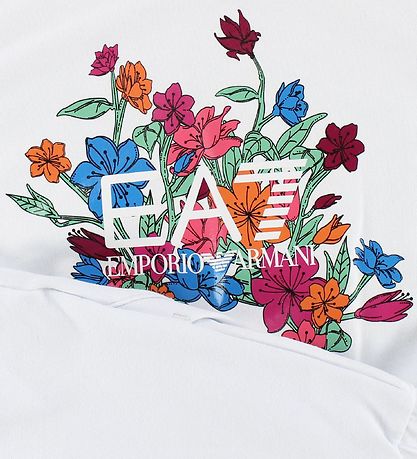 EA7 Kleid - Weiß m. Blumen