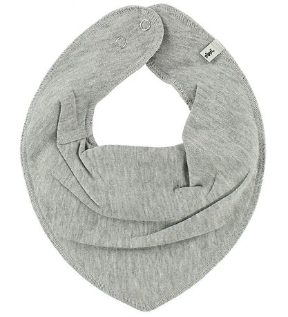 Pippi Baby Teething Bib - Pointy - Grey Melange