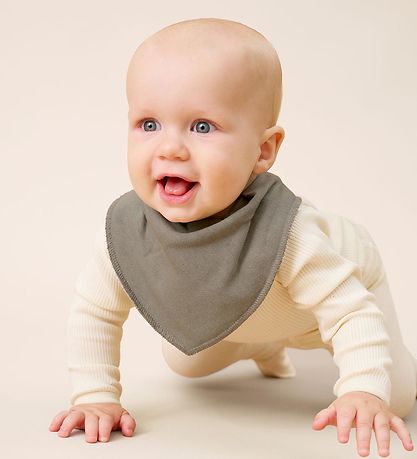 Pippi Baby Teething Bib - Pointy - Grey