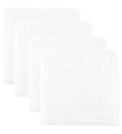 Pippi Baby Muslin Cloths - 4-Pack - 65x65 - White