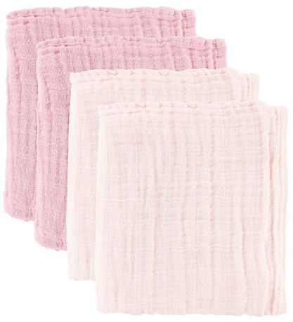 Pippi Hydrofiele Doek - 65x65 cm - 4-pack - Roze/Poeder
