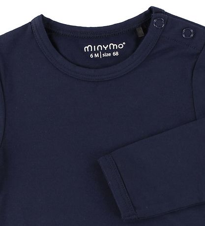 Minymo Bodysuit L/S - Bamboo - Navy