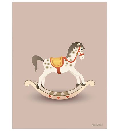 Vissevasse Poster - 30x40 - Rocking Horse - Rose