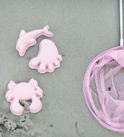 Scrunch Sand Molds - 4 pcs - Silicone - 6,5-10,5 cm - Pink