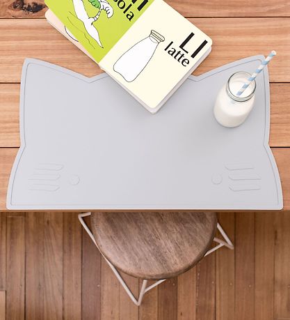We Might Be Tiny Placemat - Cat - Silicone - Grey