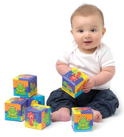 Playgro Baðkubbar - 6 Stk. - Blár