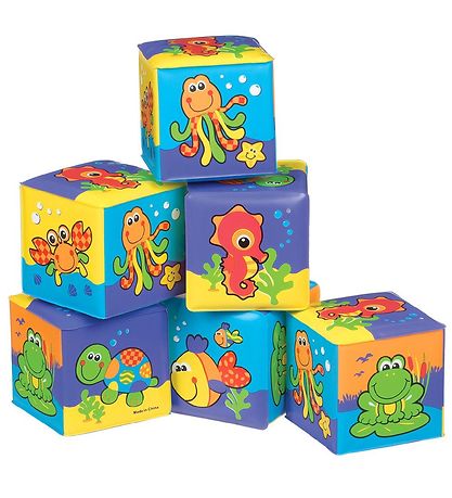 Playgro Baðkubbar - 6 Stk. - Blár