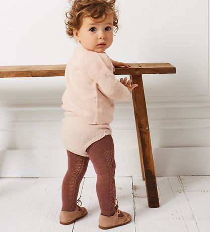 Condor Tights w. Pointelle - Bordeaux