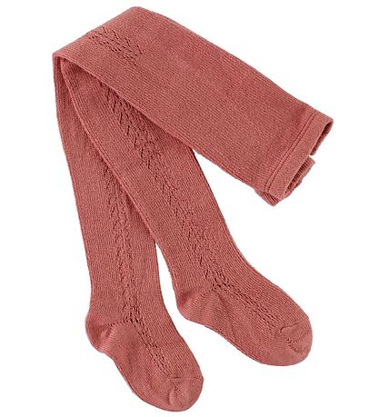 Condor Tights w. Pointelle - Dusty Rose