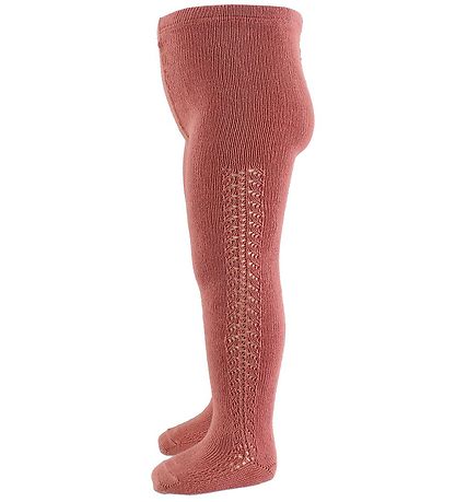 Condor Tights w. Pointelle - Dusty Rose