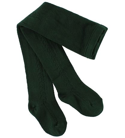 Condor Tights w. Pointelle - Bottle Green