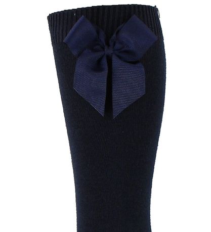 Condor Knestrømper m. Sløyfe - Navy
