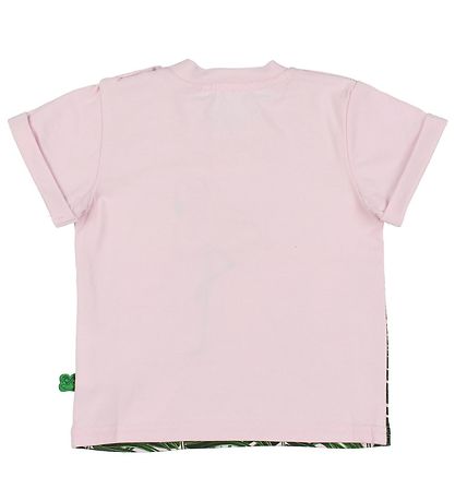 Freds World Stuttermabolur - Bleikt M. Lauf mynstur/Flamingo