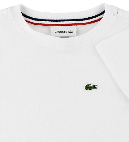 Lacoste Stuttermabolur - Hvítur M. Lógó