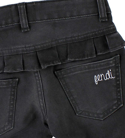 Fendi Kids Farkut - Musta, Ruffle