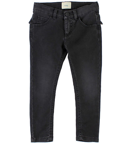 Fendi Kids Farkut - Musta, Ruffle