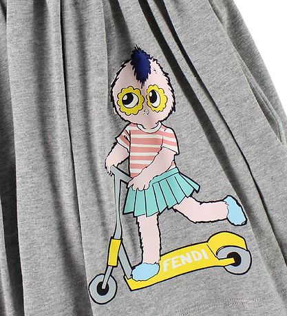 Robe Fendi Kids - Gris Chiné av. Froufrous/FendiRumi