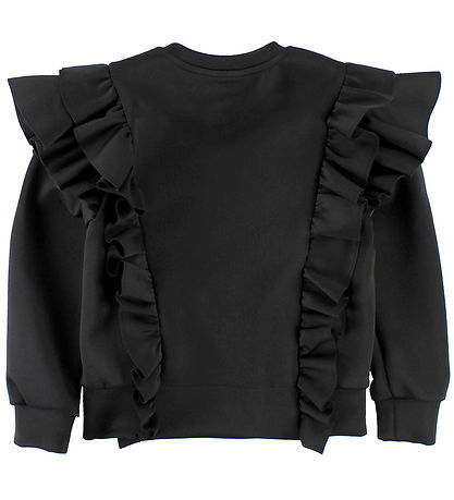 Fendi Kids Kinderbluse - Sort m. Rüschen/Goldkrone