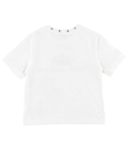 Dolce & Gabbana Stuttermabolur - Hvítt M. Blóm