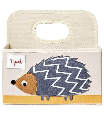 3 Sprouts Storage Basket w. Handle - 25x28x26 - Hedgehog