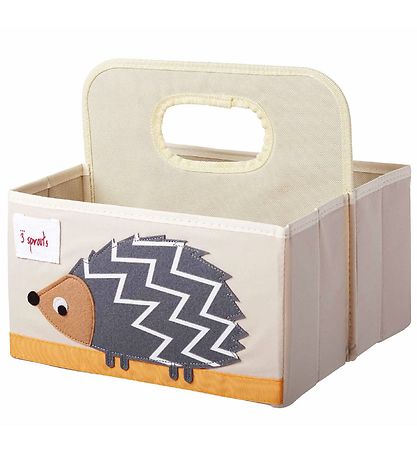 3 Sprouts Storage Basket w. Handle - 25x28x26 - Hedgehog
