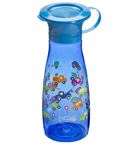 Wow Cup Water Bottle - Mini - 350 ml - Blue w. Cars